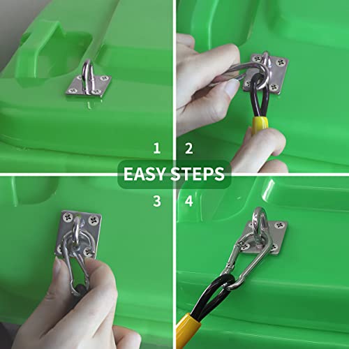 Universal Trash Can Lid Lock with Coated Steel Cable, 4 Pack - Image 5