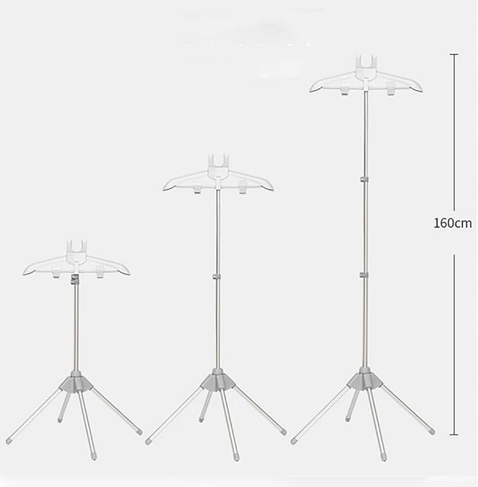 Garment Steamer Holder - Drying Rack, Ironing Bracket, Pants Hanger, Telescopic Folding Hanger, Fabric Steamer Accessories (Full Gray)