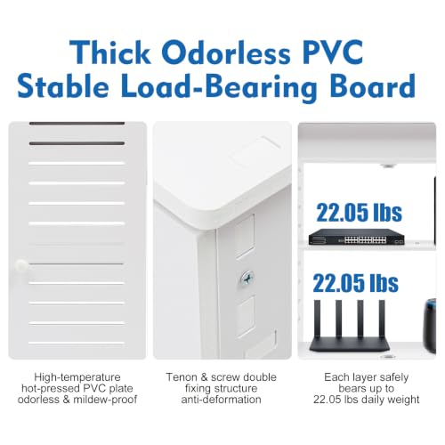 Ventilated Router Cabinet with Cable Hider - 19.68" - Image 7