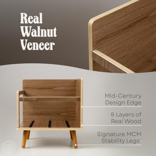 Walnut Vinyl Record Holder | Holds 50-65 LPs | Vinyl - Image 5