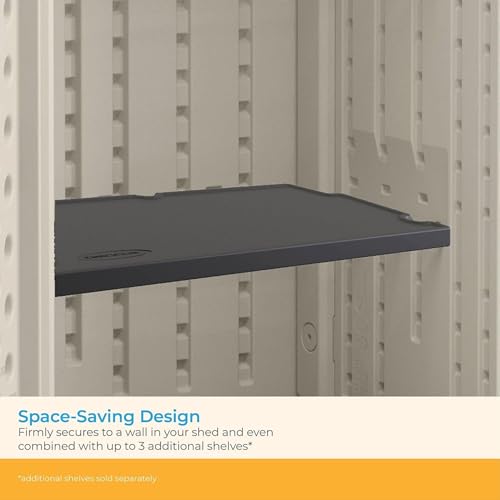 Suncast 3 Pack Vertical Shed Shelf Kit, Space Saving - Image 7