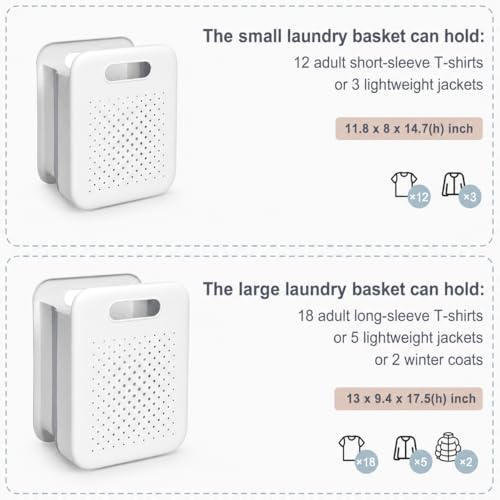 Collapsible Laundry Basket, Wall Mounted Foldable Hamper - Image 5