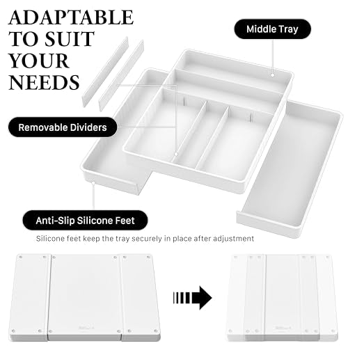 Simple Houseware Expandable Kitchen Drawer Flatware Organizer - Image 5