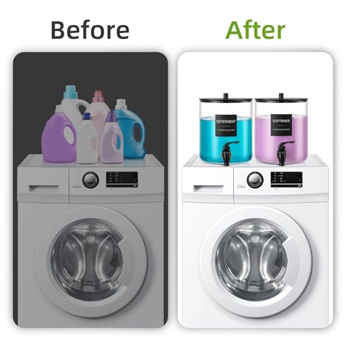 Glass Laundry Detergent Dispenser, 128 oz / 3.5L Fabric - Image 7