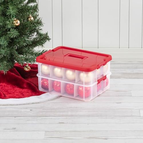 Sterilite Stack & Carry Christmas Ornament Storage Box - Image 3