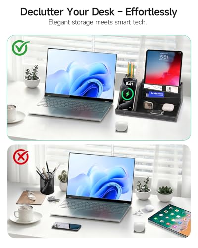 Fast Wireless Charging Station with Desk Organizer for iPhone - Image 6