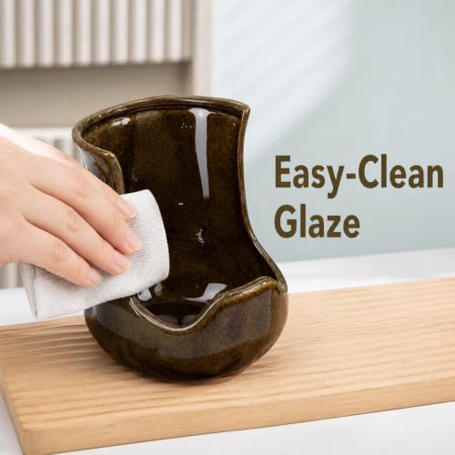 Ceramic Spoon Rest for Stove Top w/Pot Lid Holder, Kitchen - Image 4