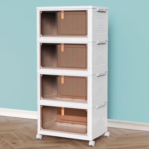 CTSNSLH 4 Tier Plastic Storage Bins with Lid 23QT - Stackable - Image 2