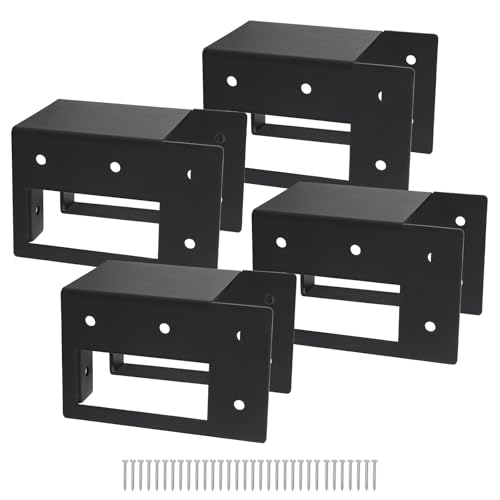 4 Pcs Firewood Rack Indoor Outdoor, Adjustable Bracket - Image 5