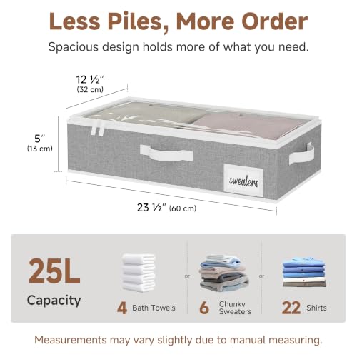 StorageWorks 5 Inch Low Profile Under Bed Storage Containers - Image 3