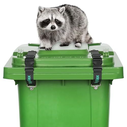 Trash Can Locks for Animals, Raccoon and Bear Proof Straps - 2PCS - Image 2