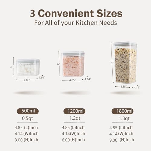 Pop Airtight Food Storage Containers Set with Lids, 6 Pcs - Image 7