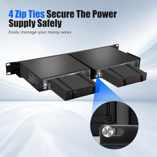 Mini PC Rack Mount for 2 Units，Heavy Duty 19" 1U Server Mounting - Image 5