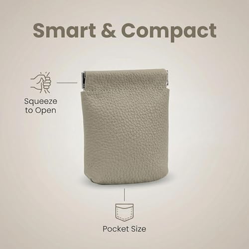 Mini Leather Coin Purse for Women, Cute Squeeze Pouch Clutch - Image 8