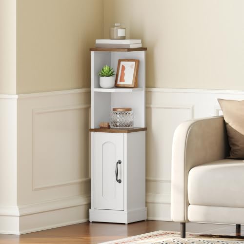 HOOBRO Corner Cabinet, Small Bathroom Corner Cabinet with Door - Image 3