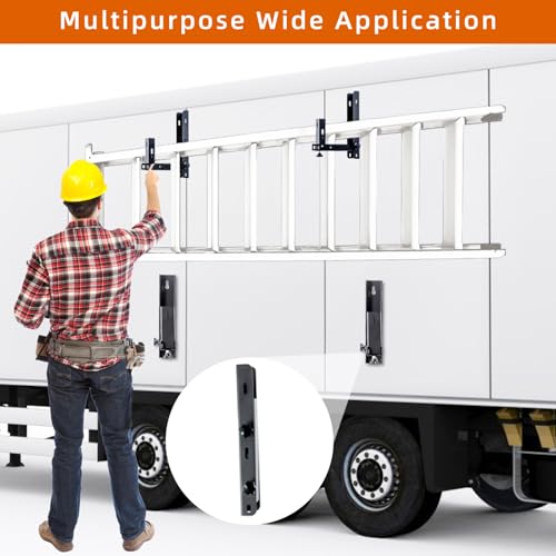 Foldable Side Mount Trailer Ladder Rack for Open/Enclosed - Image 7