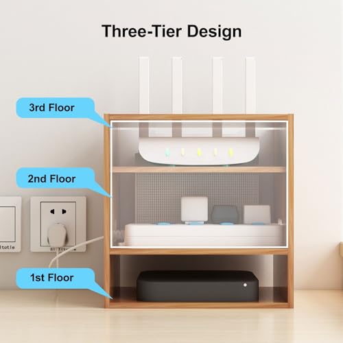 WiFi Router Storage Cabinet, Multi-Functional Router Storage Box - Image 5