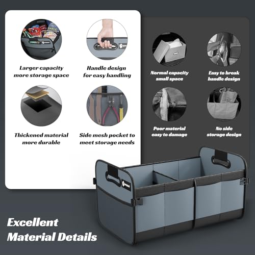 Trunk Organizer for Car - 70L Collapsible Sturdy Car - Image 7