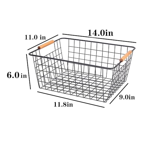 LeleCAT Large black wire basket for Organizing with | All Products - Image 3
