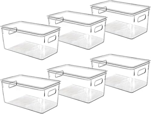 Clear Plastic Storage Bins with Lids, Perfect for Kitchen - Image 2