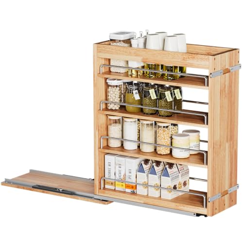 OCG 4-Tier Pull Out Kitchen Cabinet Spice Rack Holder - Image 5
