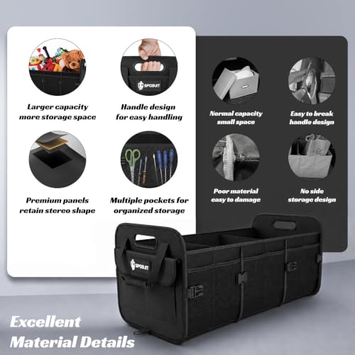 Trunk Organizer for SUV - 105L Collapsible Sturdy Car - Image 8