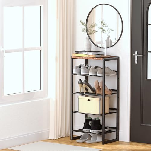 CHEMPFR Narrow 5-Tier Shoe Rack, Slim Space-Saving Shelf - Image 3