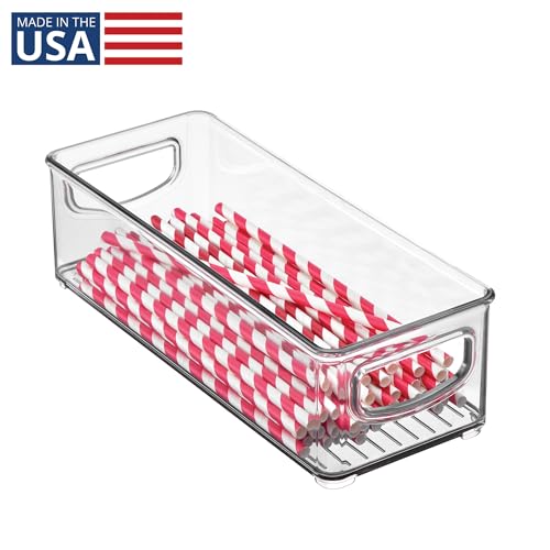 iDesign Plastic Stackable Pantry Bin, Clear - Image 3