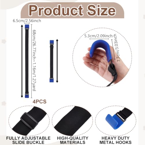AHANDMAKER 4 Pack Double Claw Trash Can Lock Straps - Image 3