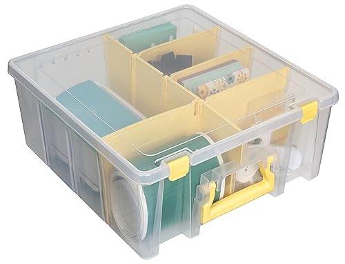 ArtBin Super Satchel Double Deep, 8-Compartment Craft Box, Yellow - Image 5