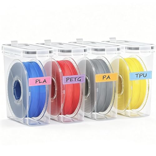 Airtight Filament Storage Box 4 Pack, PLA ABS PETG TPU Spools - Image 2