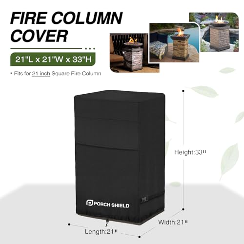Porch Shield Waterproof Square Patio Propane Fire Column - Image 3