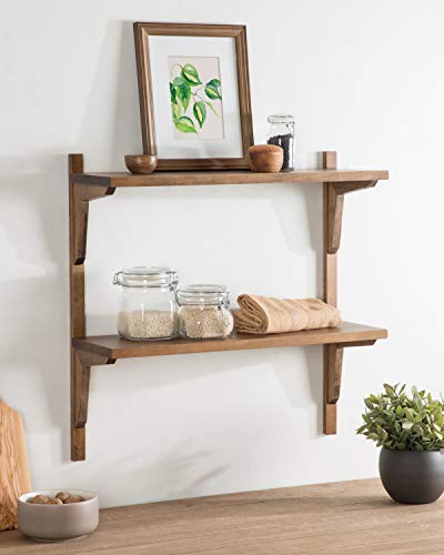 Kate and Laurel Meridien Farmhouse Wood Shelves, 24 x 8 x 24 - Image 6
