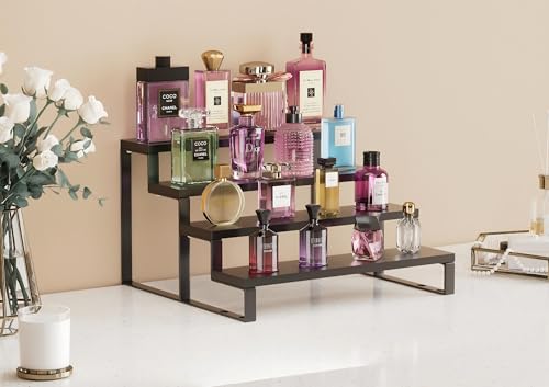 Wood Cologne Organizer for Men,12 Inch 4 Tier Cologn | All Products - Image 4
