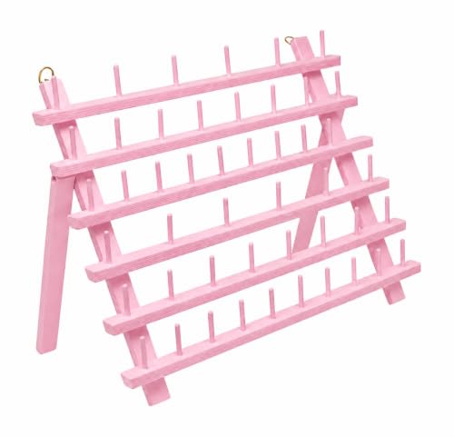 Mandala Crafts 60 Spool Pink Thread Rack Sewing Embroidery - Image 2