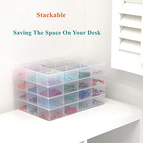 2 Pack Fixed 12 Grids Clear Plastic Organizer Sorting Tray - Image 7