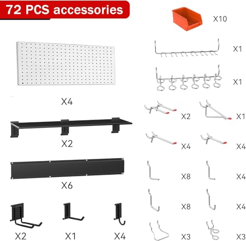 Ultrawall Pegboard Wall Organizer, 48 X 36 inch Garage Storage - Image 3