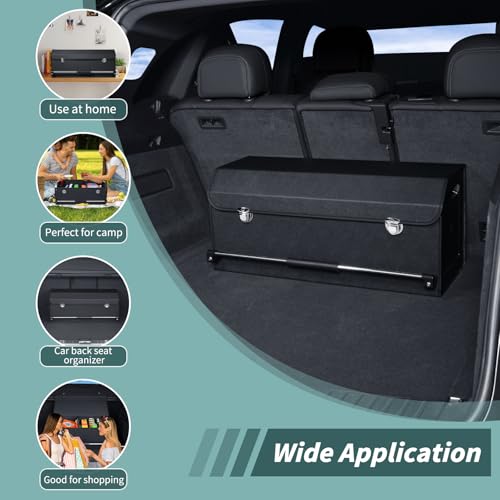 Car Trunk Organizer Leather Car Storage Organizer with Lid - Image 6