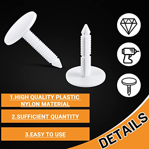 150 Pcs 1 3/8 '' Christmas Tree Vapor Barrier Fasteners, White - Image 4