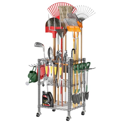 T1 Garden Tool Organizer（with Lockable Wheels） Heavy Duty - Image 2