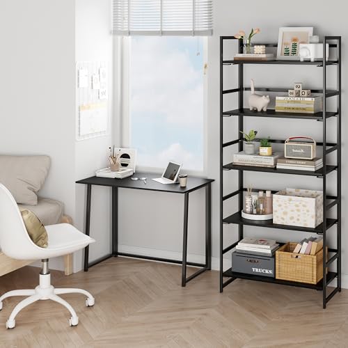 Vintage Multifunctional Folding Bookshelf, No-Assembly - Image 3