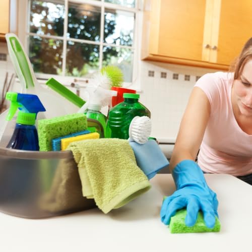 TOPZEA 2 Pack Cleaning Supplies Caddy, Plastic Large Cleaning - Image 7