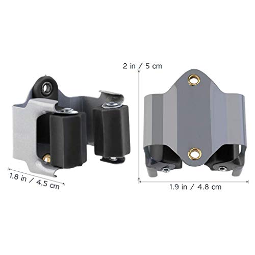 Broom Holder Wall Mount 10 Pack Heavy Duty Metal Mop Broomstick - Image 3