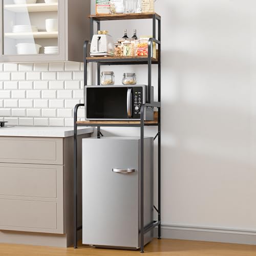 Mini Fridge Stand, 21"Wx23"Dx68"H Microwave Shelf - Image 2