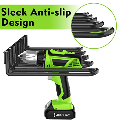 2 Pack Power Tool Organizer Wall Mount Drill Holder Storage Rack - Image 4