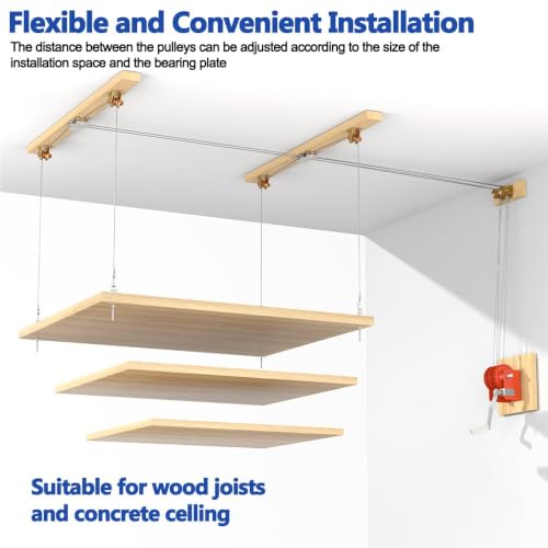 Overhead Garage Storage Lift Kit with 3/16 Galvanized | Garage Storage - Image 7