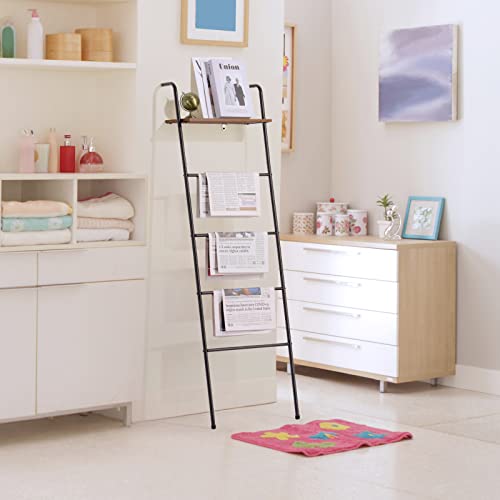 Blanket Ladder for Living Room,5 Layer Wall-Leaning - Image 5