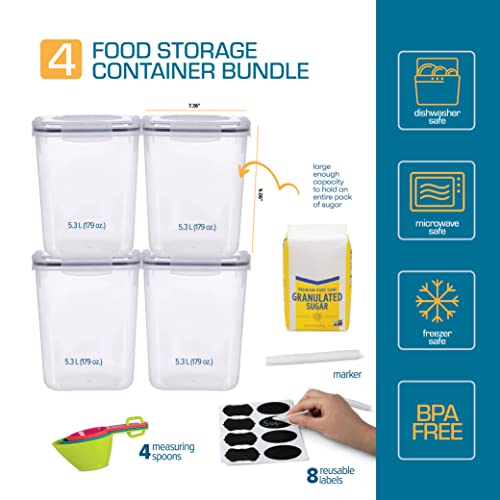 Storeganize Flour Sugar Storage Containers (5.3L/4pk) - Image 4
