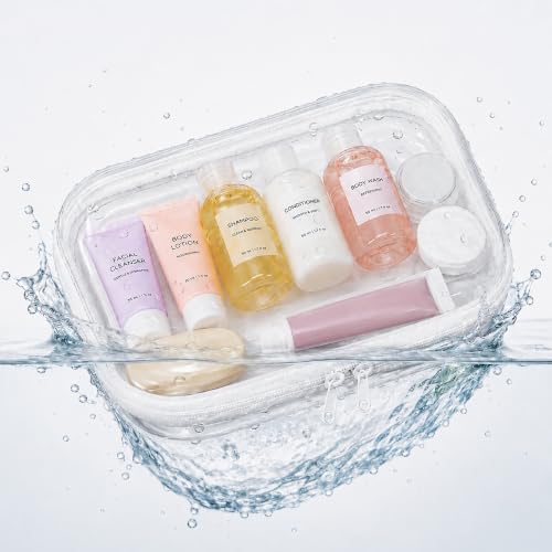 3 Pack Clear Hard Shell Zipper Case (1XL + 1L + 1M, White) - Image 4