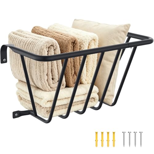 Univivi Wall Mounted Blanket Holder Throw Wall Blanket - Image 2